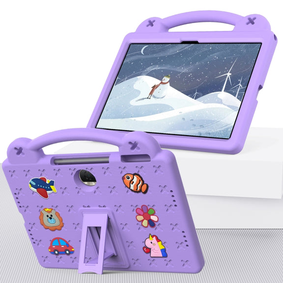 For Honor Pad 9 2023 12.1 Handle Kickstand Children EVA Shockproof Tablet Case(Light Purple)