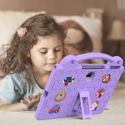 For Honor Pad 9 2023 12.1 Handle Kickstand Children EVA Shockproof Tablet Case(Light Purple)