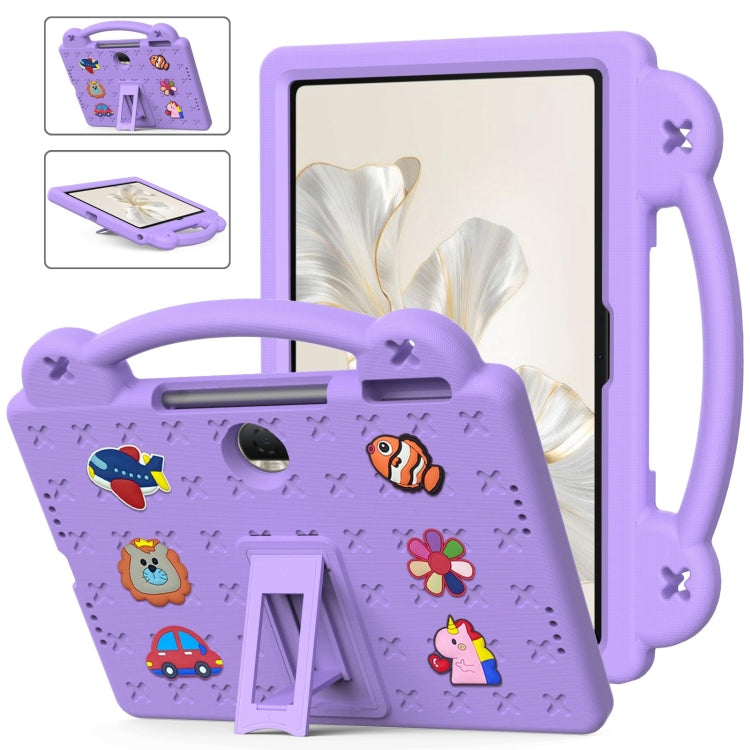 For Honor Pad 9 2023 12.1 Handle Kickstand Children EVA Shockproof Tablet Case(Light Purple) - Honor by PMC TechLife | Online Shopping South Africa | PMC TechLife | Buy Now Pay Later Mobicred