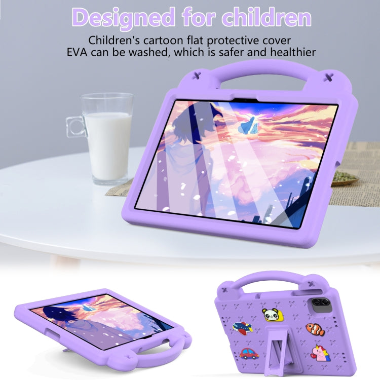 For Honor Pad X8a Handle Kickstand Children EVA Shockproof Tablet Case(Light Purple)