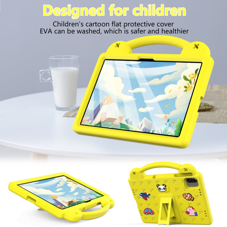 For Honor Pad X8a Handle Kickstand Children EVA Shockproof Tablet Case(Yellow) - Honor by PMC TechLife | Online Shopping South Africa | PMC TechLife | Buy Now Pay Later Mobicred