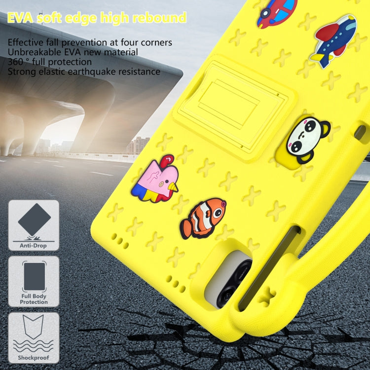 For Honor Pad X8a Handle Kickstand Children EVA Shockproof Tablet Case(Yellow) - Honor by PMC TechLife | Online Shopping South Africa | PMC TechLife | Buy Now Pay Later Mobicred
