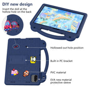 For Honor Pad X8a Handle Kickstand Children EVA Shockproof Tablet Case(Navy Blue)