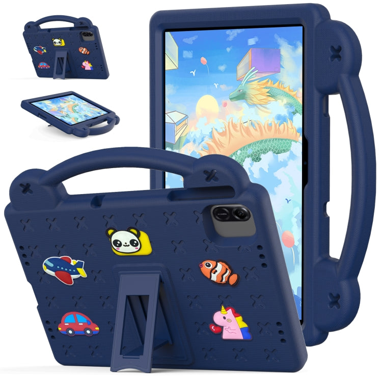 For Honor Pad X8a Handle Kickstand Children EVA Shockproof Tablet Case(Navy Blue) - Honor by PMC TechLife | Online Shopping South Africa | PMC TechLife | Buy Now Pay Later Mobicred