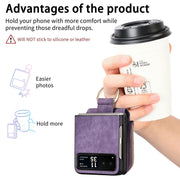 For Motorola Razr 40 Retro Skin-feel Ring Multi-card Wallet Phone Case(Purple)