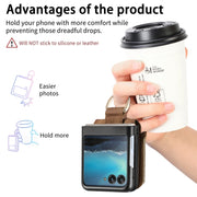 For Motorola Razr 40 Ultra Retro Skin-feel Ring Multi-card Wallet Phone Case(Brown)