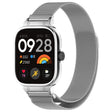 For Redmi Watch 4 Milan Magnetic Steel Mesh Watch Band + Watch Metal Frame(Silver) - Watch Bands by PMC TechLife | Online Shopping South Africa | PMC TechLife