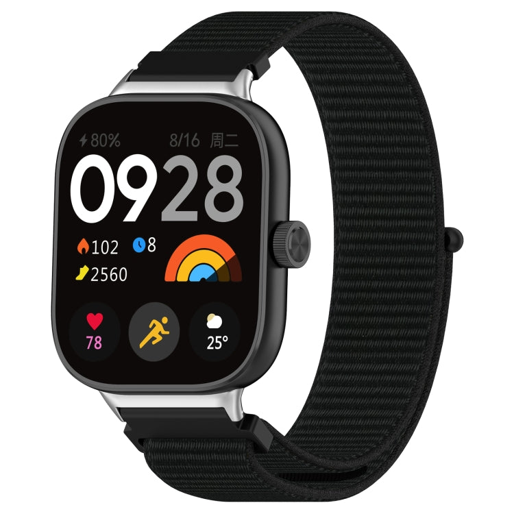 For Redmi Watch 4 / Watch 5 Nylon Loop Metal Connector Watch Band(Black) - Watch Bands by PMC TechLife | Online Shopping South Africa | PMC TechLife | Buy Now Pay Later Mobicred