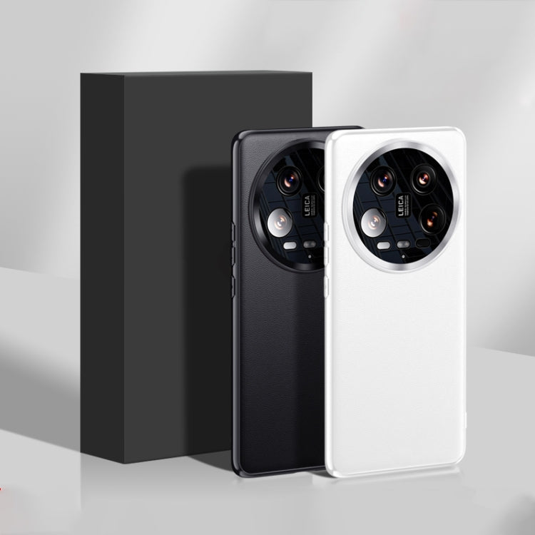 For Xiaomi 14 Ultra Plain-leather All-inclusive Shockproof Phone Case(Purple) - 14 Ultra Cases by PMC TechLife | Online Shopping South Africa | PMC TechLife | Buy Now Pay Later Mobicred