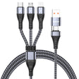 ENKAY 6-in-1 5A USB / Type-C to Type-C / 8 Pin / Micro USB Multifunction Fast Charging Cable, Cable Length:2m(Grey) - Multifunction Cable by ENKAY | Online Shopping South Africa | PMC TechLife | Buy Now Pay Later Mobicred