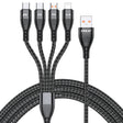 ENKAY 4-in-1 6A USB-A to Type-C / 8 Pin / Micro USB Multifunction Fast Charging Cable, Cable Length:2m(Black) - Multifunction Cable by ENKAY | Online Shopping South Africa | PMC TechLife | Buy Now Pay Later Mobicred