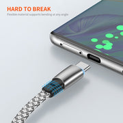 ENKAY PD30W Elbow Type-C to 8 Pin Fast Charging Data Braid Cable with Indicator Light, Length:2m