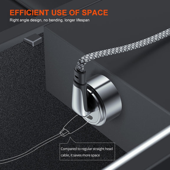 ENKAY PD30W Elbow Type-C to 8 Pin Fast Charging Data Braid Cable with Indicator Light, Length:2m