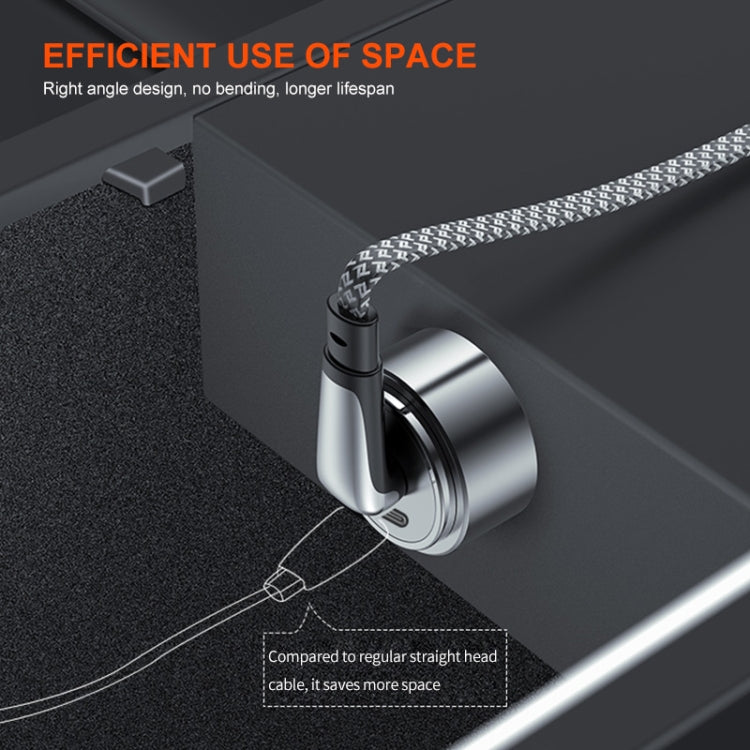 ENKAY PD30W Elbow Type-C to 8 Pin Fast Charging Data Braid Cable with Indicator Light, Length:2m