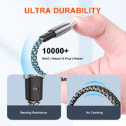 ENKAY PD30W Elbow Type-C to 8 Pin Fast Charging Data Braid Cable with Indicator Light, Length:2m