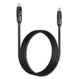 ENKAY PD30W Type-C to 8 Pin Fast Charging Data Silicone Cable with LED Display, Length:2m(Black) - free shipping - PMC TechLife - Order now!