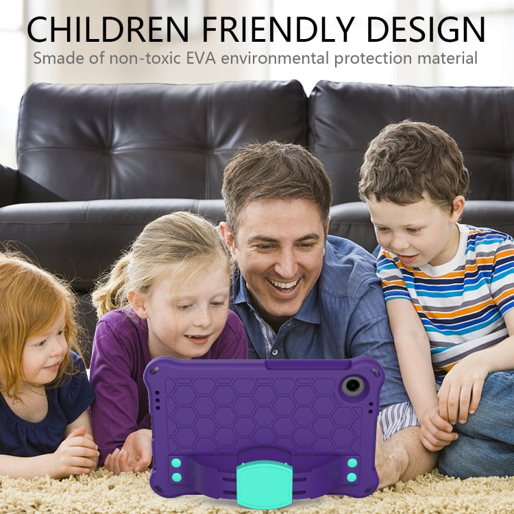 For Blackview Tab 60 8.7 2023 Honeycomb EVA Hybrid PC Tablet Case with Strap(Purple+Aqua) - free shipping - PMC TechLife - Order now!