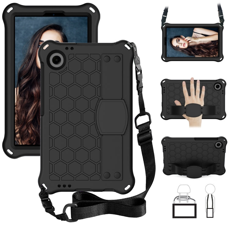 For Alcatel Joy Tab2 2020 / 3T 8.0 Honeycomb EVA Hybrid PC Tablet Case with Strap(Black+Black) - Others by PMC TechLife | Online Shopping South Africa | PMC TechLife | Buy Now Pay Later Mobicred