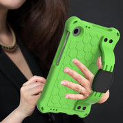 For Alcatel Joy Tab2 2020 / 3T 8.0 Honeycomb EVA Hybrid PC Tablet Case with Strap(Green+Black)