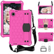 For Alcatel Joy Tab2 2020 / 3T 8.0 Honeycomb EVA Hybrid PC Tablet Case with Strap(Rose Red+Black) - Others by PMC TechLife | Online Shopping South Africa | PMC TechLife | Buy Now Pay Later Mobicred