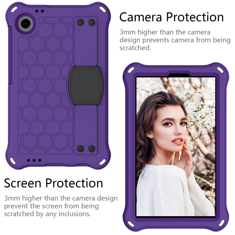 For Alcatel Joy Tab2 2020 / 3T 8.0 Honeycomb EVA Hybrid PC Tablet Case with Strap(Purple+Black) - Others by PMC TechLife | Online Shopping South Africa | PMC TechLife | Buy Now Pay Later Mobicred