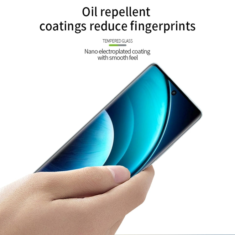 For vivo X100 / 100 Pro PINWUYO 9H 3D Hot Bending Tempered Glass Film(Black)