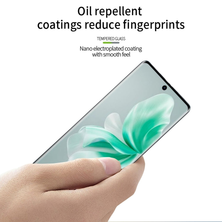 For vivo S18 / S18 Pro PINWUYO 9H 3D Hot Bending Tempered Glass Film(Black)