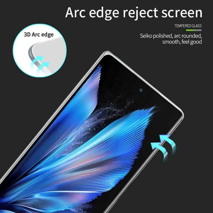 For vivo X Fold3 / X Fold3 Pro PINWUYO 9H 3D Hot Bending Tempered Glass Film(Black) - vivo Tempered Glass by PINWUYO | Online Shopping South Africa | PMC TechLife | Buy Now Pay Later Mobicred
