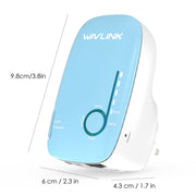 WAVLINK WN576K1 AC1200 Household WiFi Router Network Extender Dual Band Wireless Repeater, Plug:US Plug (Blue)
