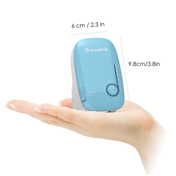 WAVLINK WN576K1 AC1200 Household WiFi Router Network Extender Dual Band Wireless Repeater, Plug:EU Plug (Blue)