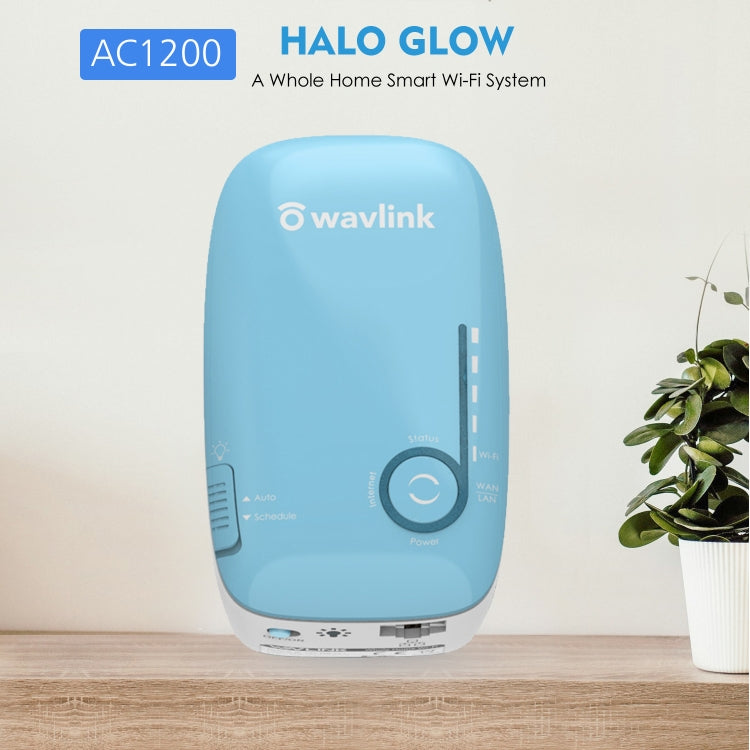 WAVLINK WN576K1 AC1200 Household WiFi Router Network Extender Dual Band Wireless Repeater, Plug:EU Plug (Blue)