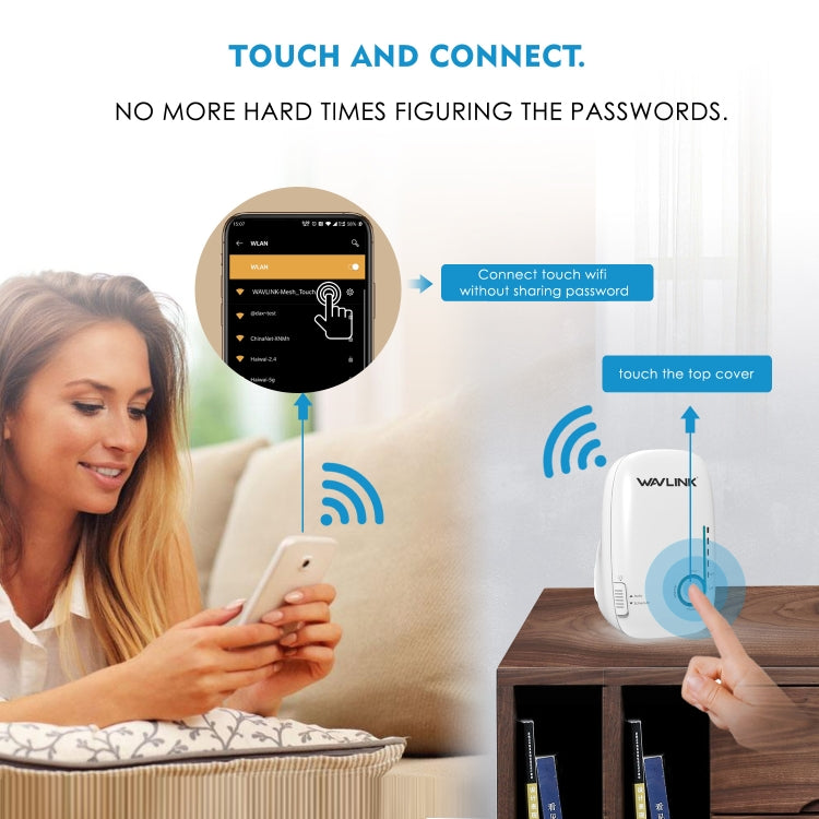 WAVLINK WN576K1 AC1200 Household WiFi Router Network Extender Dual Band Wireless Repeater, Plug:AU Plug (White) - free shipping - PMC Jewellery - Order now!