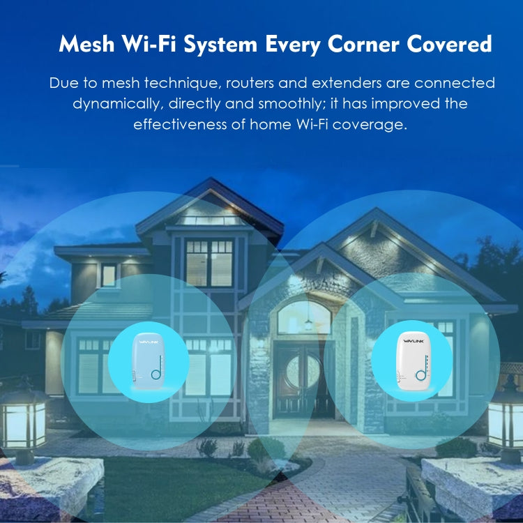 WAVLINK WN576K2 AC1200 Household WiFi Router Network Extender Dual Band Wireless Repeater, Plug:AU Plug (Blue) - free shipping - PMC Jewellery - Order now!