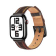 For Apple Watch Ultra 49mm Colorful Sewing Thread Leather Watch Band(Dark Brown) - Watch Bands by PMC TechLife | Online Shopping South Africa | PMC TechLife | Buy Now Pay Later Mobicred