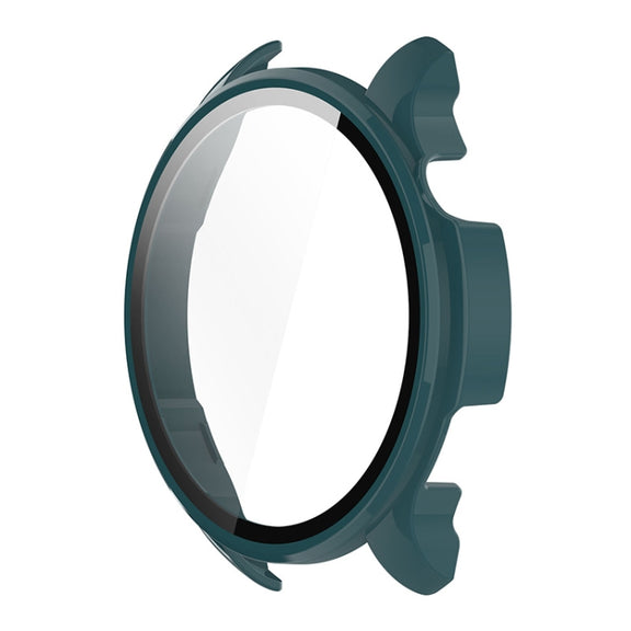 For Amazfit Balance A2286 ENKAY Hat-Prince Full Coverage Tempered Glass Film Integrated PC Watch Case(Dark Green)