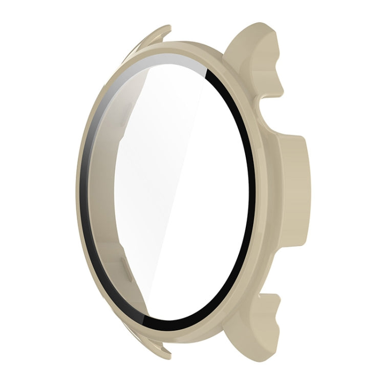 For Amazfit Balance A2286 ENKAY Hat-Prince Full Coverage Tempered Glass Film Integrated PC Watch Case(Ivory White) - Watch Cases by ENKAY | Online Shopping South Africa | PMC TechLife | Buy Now Pay Later Mobicred