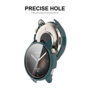 For Amazfit Balance A2286 ENKAY Hat-Prince Full Coverage Tempered Glass Film Integrated PC Watch Case(Dark Green)