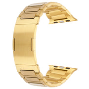For Apple Watch SE 2022 44mm Stainless Steel H-Shaped Fold Buckle Watch Band(Gold)