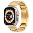 For Apple Watch Series 7 41mm Stainless Steel H-Shaped Fold Buckle Watch Band(Gold) - Watch Bands by PMC TechLife | Online Shopping South Africa | PMC TechLife | Buy Now Pay Later Mobicred
