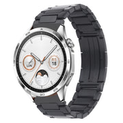 For Huawei Watch GT4 46mm H-Shaped Folding Buckle Stainless Steel Metal Watch Band(Gray)