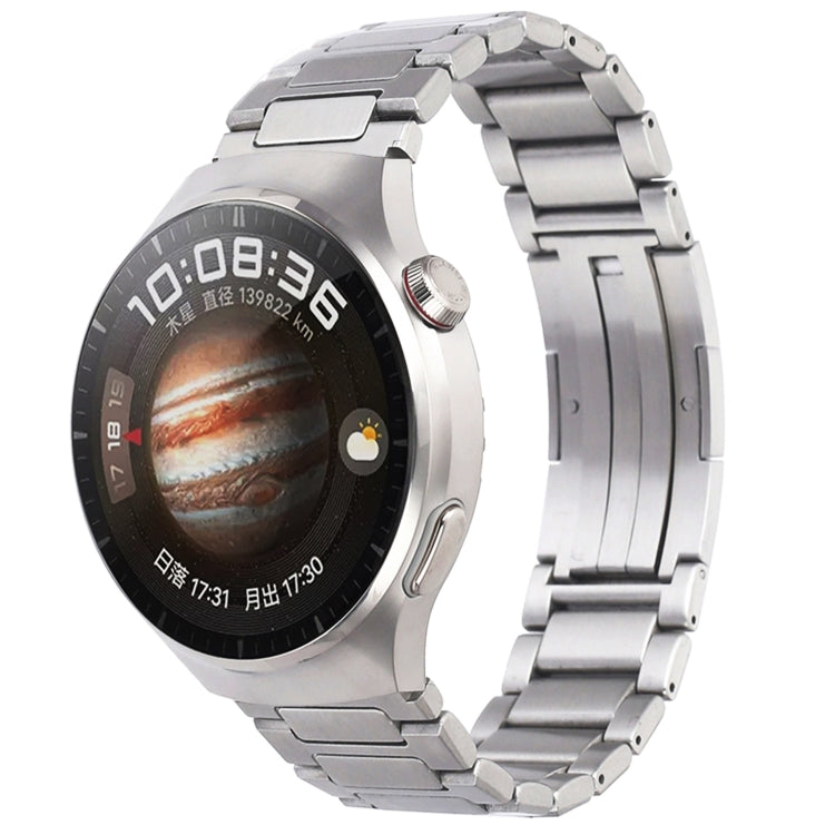 For Huawei Watch 4 / 4 Pro H-Shaped Folding Buckle Stainless Steel Metal Watch Band(Silver) - Watch Bands by PMc TechLife | Online Shopping South Africa | PMc TechLife | Buy Now Pay Later Mobicred