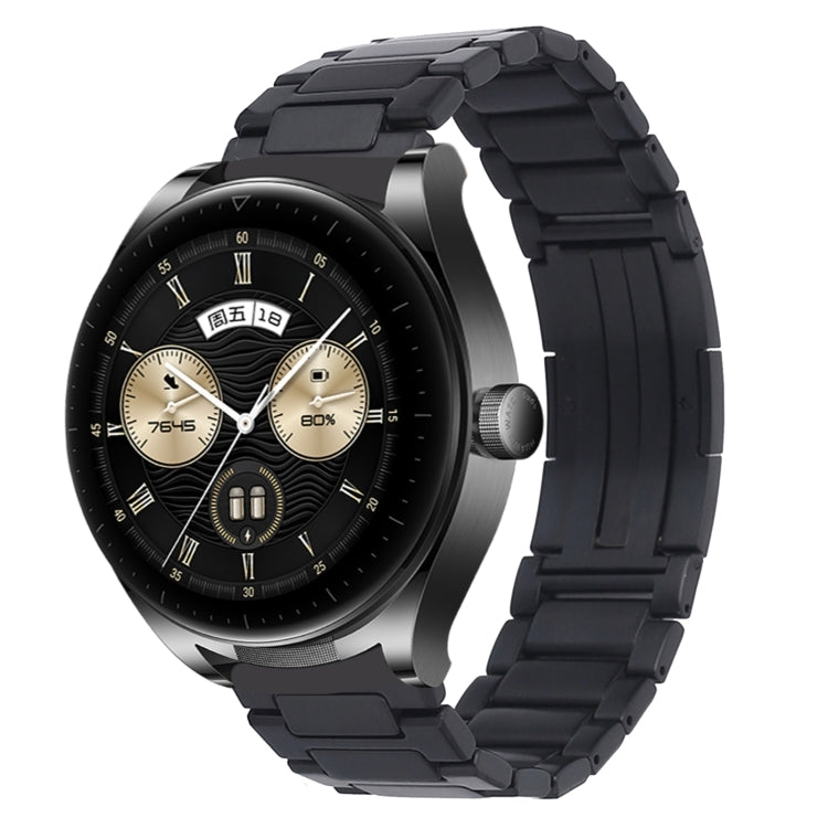 For Huawei Watch Ultimate / Buds H-Shaped Folding Buckle Stainless Steel Metal Watch Band(Black) - free shipping - PMc TechLife - Order now!
