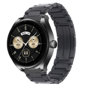 For Huawei Watch Ultimate / Buds H-Shaped Folding Buckle Stainless Steel Metal Watch Band(Gray)