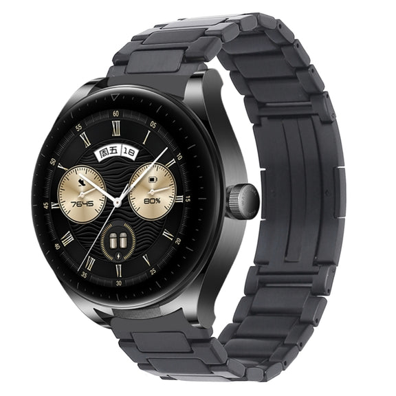For Huawei Watch Ultimate / Buds H-Shaped Folding Buckle Stainless Steel Metal Watch Band(Gray)