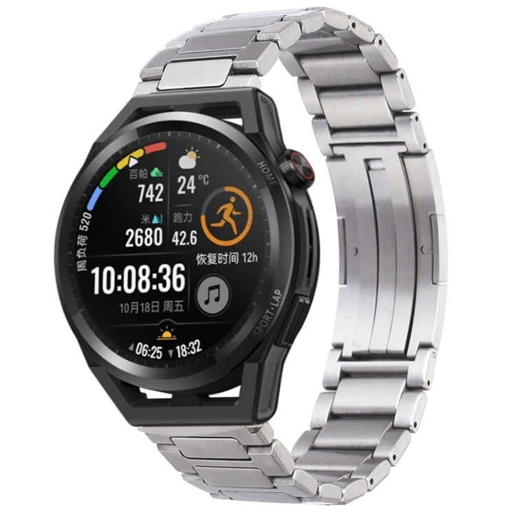 For Huawei Watch GT Runner H-Shaped Folding Buckle Stainless Steel Metal Watch Band(Silver) - free shipping - PMc TechLife - Order now!