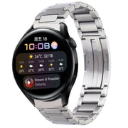 For Huawei Watch3 / Watch3 Pro H-Shaped Folding Buckle Stainless Steel Metal Watch Band(Silver)