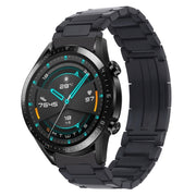For Huawei Watch GT2 46mm / Watch GT H-Shaped Folding Buckle Stainless Steel Metal Watch Band(Black)