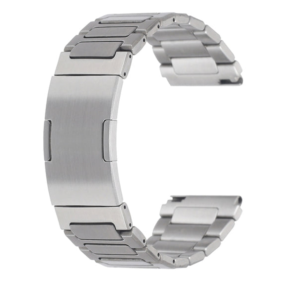 For Huawei Watch GT3 SE H-Shaped Folding Buckle Stainless Steel Metal Watch Band(Silver)
