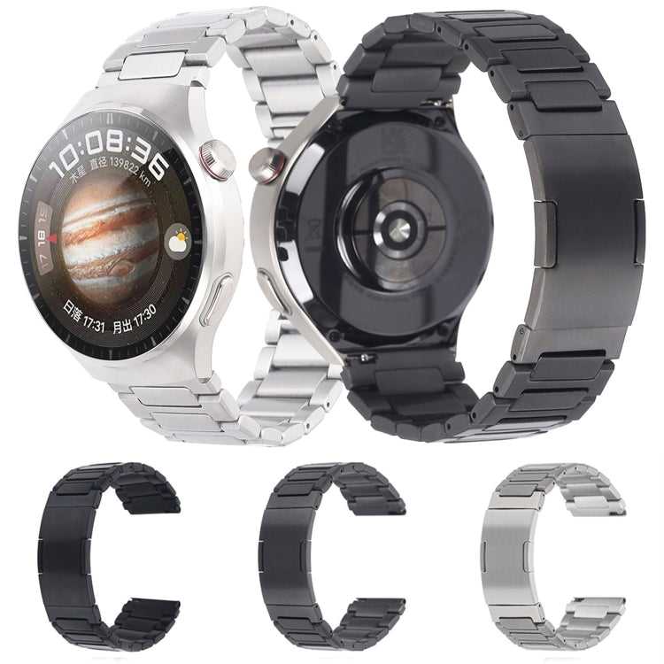 For Huawei Watch GT4 46mm H-Shaped Folding Buckle Stainless Steel Metal Watch Band(Gray)