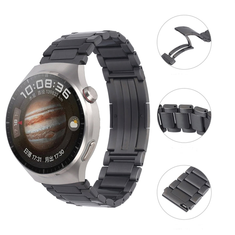 For Huawei Watch GT3 SE H-Shaped Folding Buckle Stainless Steel Metal Watch Band(Silver)